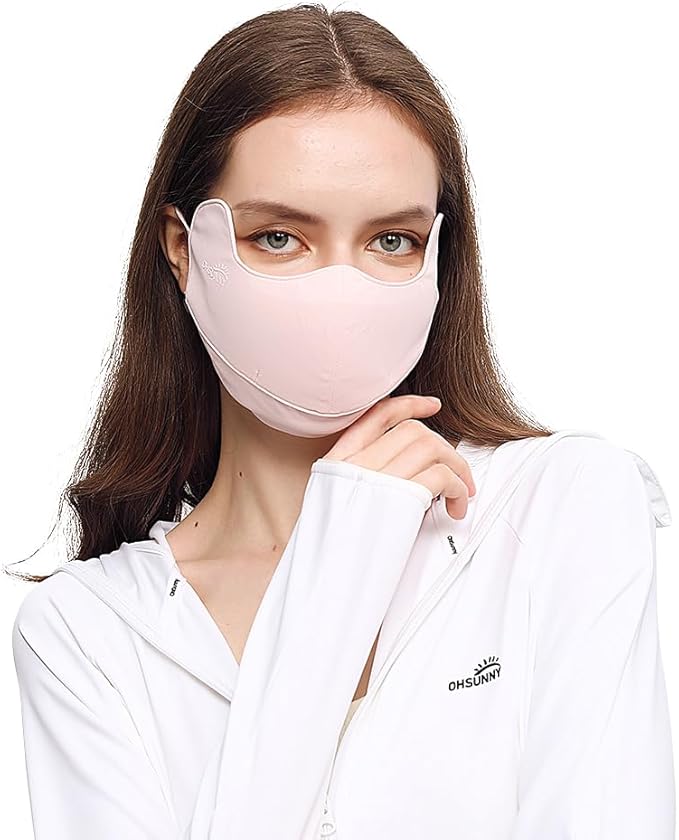 Sun Protection UPF 50+ UV Face Cover Summer Face Mask Neck Gaiter with Ear Loops SLN3M308