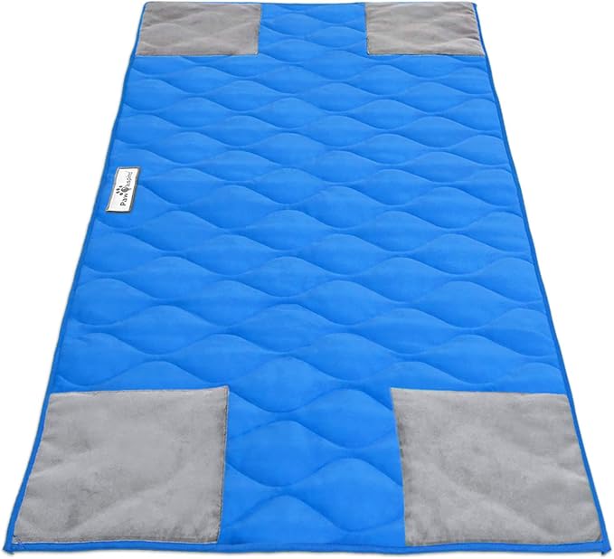 Paw Inspired PopCorner Washable Fleece Cage Liners, Midwest, Blue | Reinforced Corners, Super Absorbent Mat, Bedding, Waterproof Bottom, Guinea Pigs, Ferrets, Rabbits, Hamsters, Small Animals