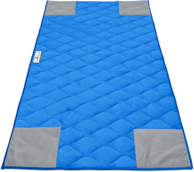 Paw Inspired PopCorner Washable Fleece Cage Liners, C&C 2x4, Blue | Reinforced Corners, Super Absorbent Mat, Bedding, Waterproof Bottom, Guinea Pigs, Ferrets, Rabbits, Hamsters, Small Animals