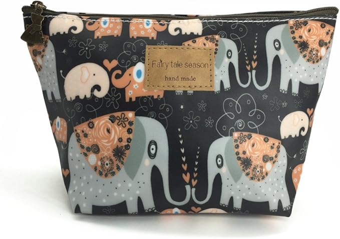 Hunger Kiss Elephant Print Make-Up Cosmetic Bag Carry Case, 14 Patterns (P11417011)