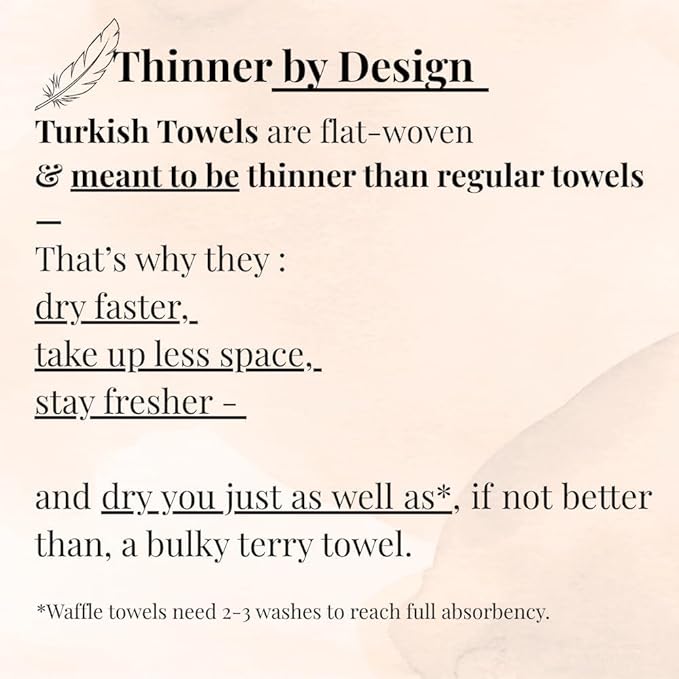 DEMMEX Organic Cotton Waffle Weave Turkish Towel Set for Bathroom, 100% OEKO-TEX Certified Super Soft Turkish Cotton, Lightweight & Quick Dry, 1 Bath & 2 Large Hand Towels, 30x60/20x30 in., Terracotta