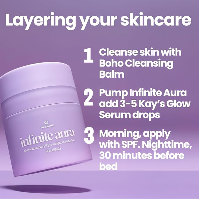 Infinite Aura Face Moisturizer – Facial Lotion for Women; Hyaluronic Acid + Ceramide Wrinkle Barrier Repair Cream, Beta-Glucan Redness Relief, Copper Peptide Firming Anti Aging Day-Night