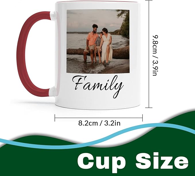 Custom Mug - Personalized Coffee Mug with Image, Logo, or Text | Custom Photo Cup | Customized 11 Oz Ceramic Tea Cup Taza Personalizadas Custom Gifts for Men & Women