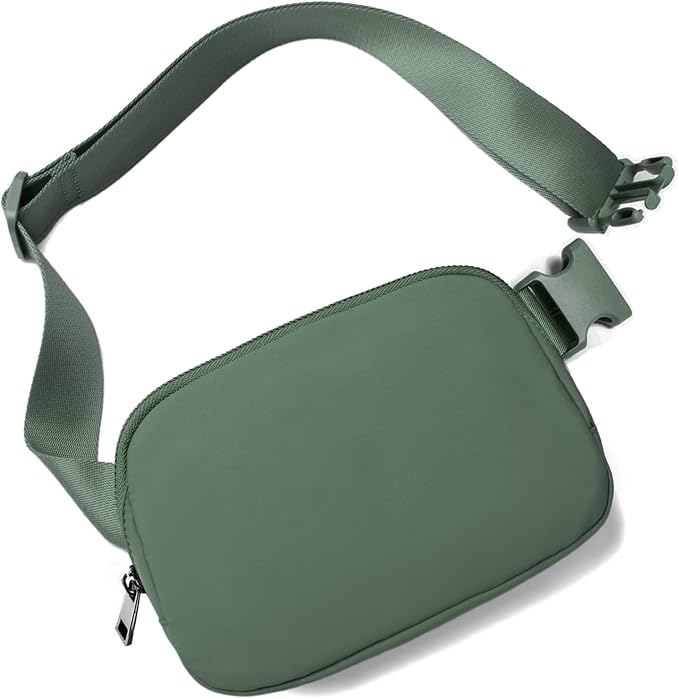 Belt Bag for Women Fanny Pack Crossbody Bags for Women Fashion Waist Packs with Adjustable Strap Gifts for Teenage Girls Women Men (Green)
