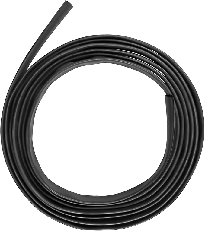 XHF UL Listed 1-1/4 Inch 10Ft 3:1 Waterproof Heat Shrink Tubing Roll Marine Grade Adhesive Lined Heat Shrink Tube, Insulation Sealing Oil-Proof Wear-Resistant Black
