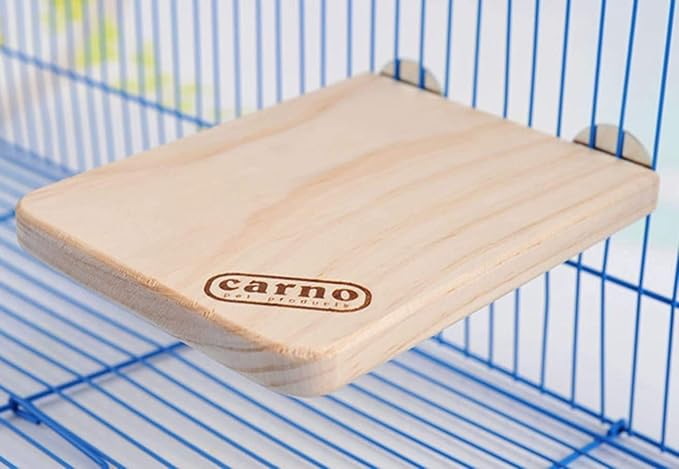 Litewoo Bird Wood Perch Platform Stand Shelf for Parrot Budgie Parakeet, M | Natural wood, smooth sanded surface for chew/stand, for small-medium birds/cockatiel/conure/cockatoo/cage, 7.09x5.12x0.59in