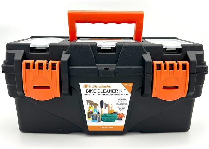 Bike Cleaner kit,Perfect kit to Clean/Protect/Lube Bicycle,with Chain Scrubber,Cleaning Brush Tool