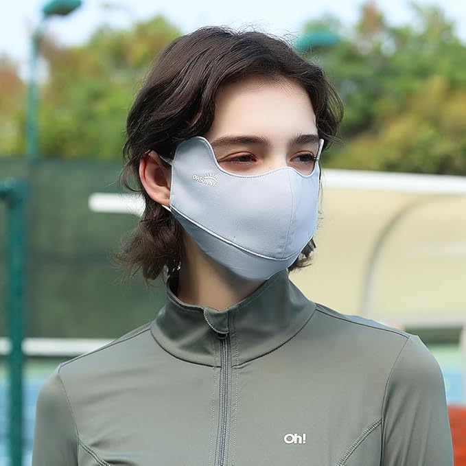 Sun Protection UPF 50+ UV Face Cover Summer Face Mask Neck Gaiter with Ear Loops SLN3M308
