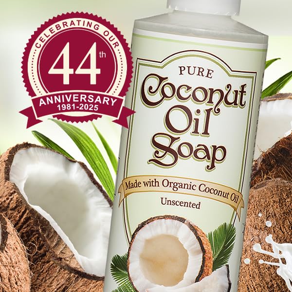 NutriBiotic – Pure Coconut Oil Soap, Unscented 8 Oz Twin Pack | Certified Organic, Unrefined, Biodegradable | Vegan & Made without GMOs, Gluten, Parabens or Sulfates | Rich, Cleansing Lather