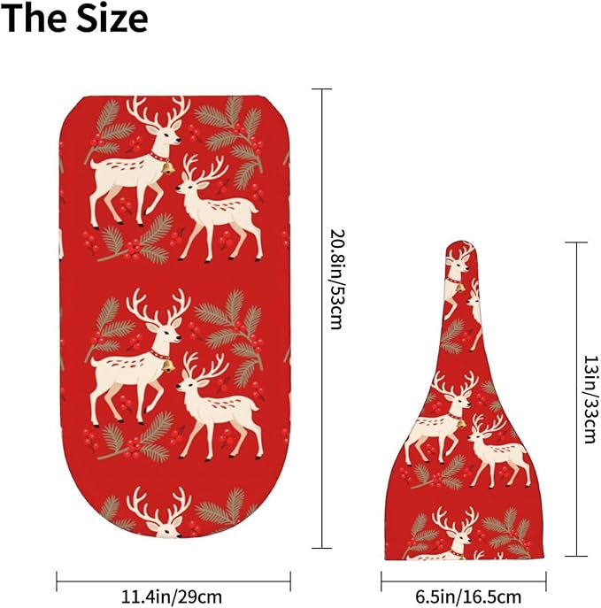 Christmas Baby Swaddle Blanket and Hat Set for Newborn Boys Girls Soft Infant Wrap Sleep 0-6 Months Two Deers