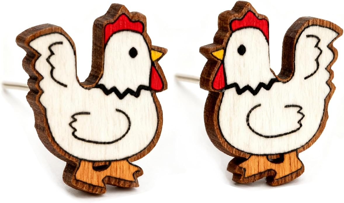 Wooden Stud Earrings for Women Hypoallergenic Jewelry Gifts for Women