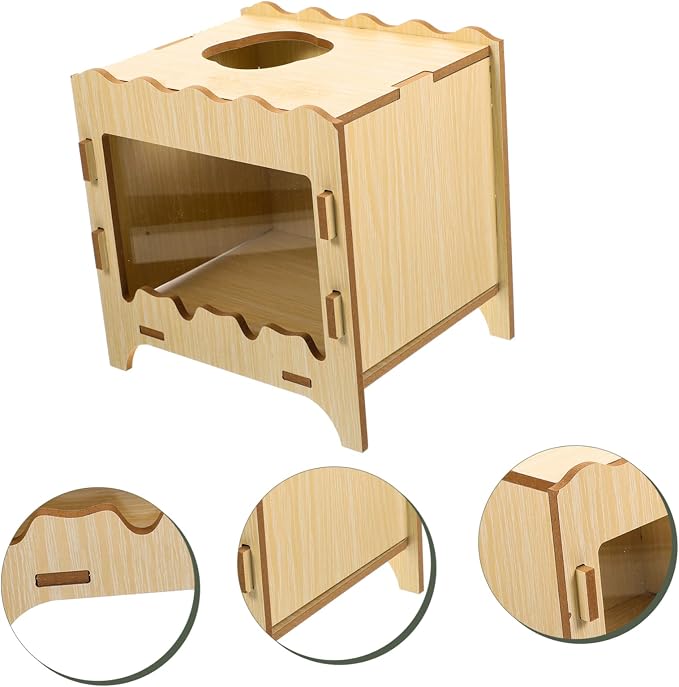 Happyyami Hamster Digging Box Comfortable Hideout for Small Pets for Hamsters and Guinea Pigs Enrichment Toy for Exercise and Interaction