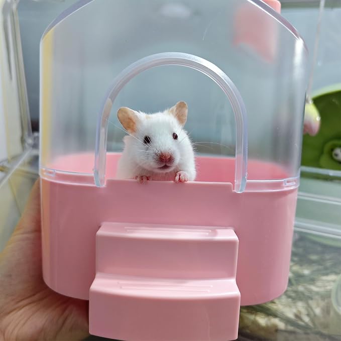 Hamster Sand Bath Container Large Acrylic Hamster Bath Box(Green) | Hamster Bathtub Digging Sand Container for Pygmy Hamsters, Chinchilla, Rats, Mice, Gerbils, Other Small Animal
