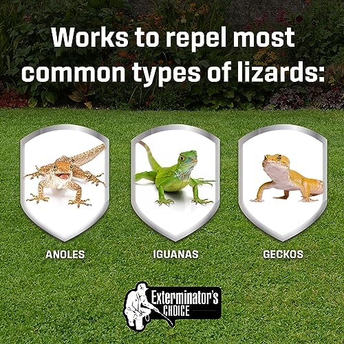 Exterminators Choice Gecko & Lizard Defense Spray - 128 Fl Oz - Unscented - Kid & Pet Safe Lizard Control - Natural Essential Oils for Reptile Protection - 1 Gallon Spray for Garden Defense