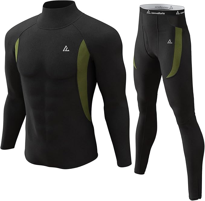 CL convallaria Thermal Underwear Long Johns Set Mens Winter Gift Hunting Gear Sport Base Layer Bottom Top