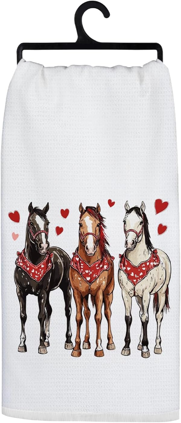 Horse Kitchen Towels, Western Hand Towels for Bathroom, Horse Lover Gifts Dish Towels, Kitchen Bathroom Decor, 16x24 Inch