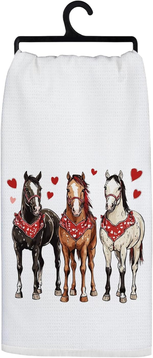 Horse Kitchen Towels, Western Hand Towels for Bathroom, Horse Lover Gifts Dish Towels, Kitchen Bathroom Decor, 16x24 Inch