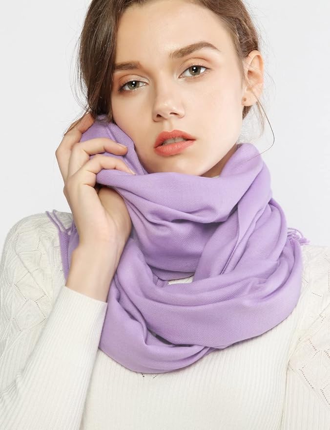RIIQIICHY Women's Scarf Pashmina Shawls and Wraps for Evening Dress Bridesmaid Wedding Bridal Winter Warm Long Large Scarves