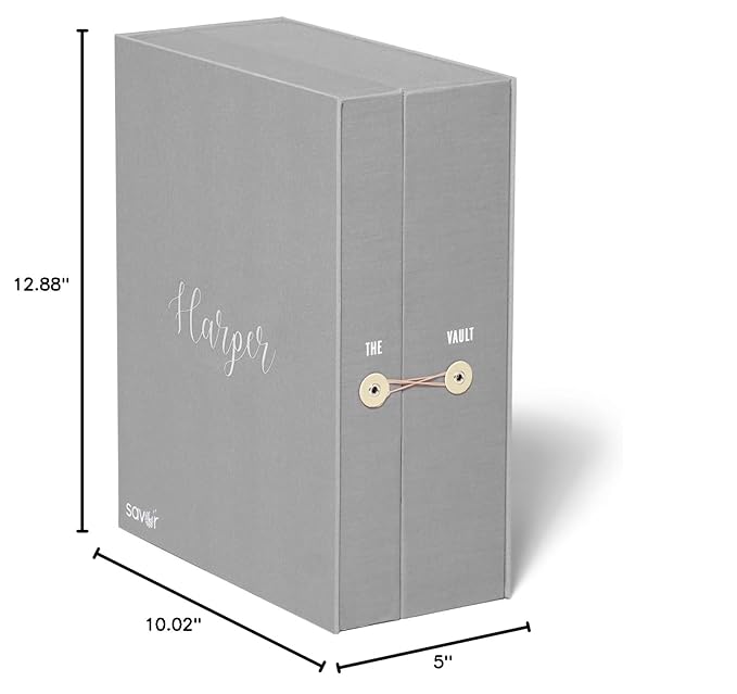 Savor | Baby Keepsake Organizer Box | The Original Fabric Acid-Free Modern Minimalist Gender-neutral Memory Box with Labels | For Pregnancy, Mother’s Day, Baby Shower, New Baby Girl Baby Boy Gifting