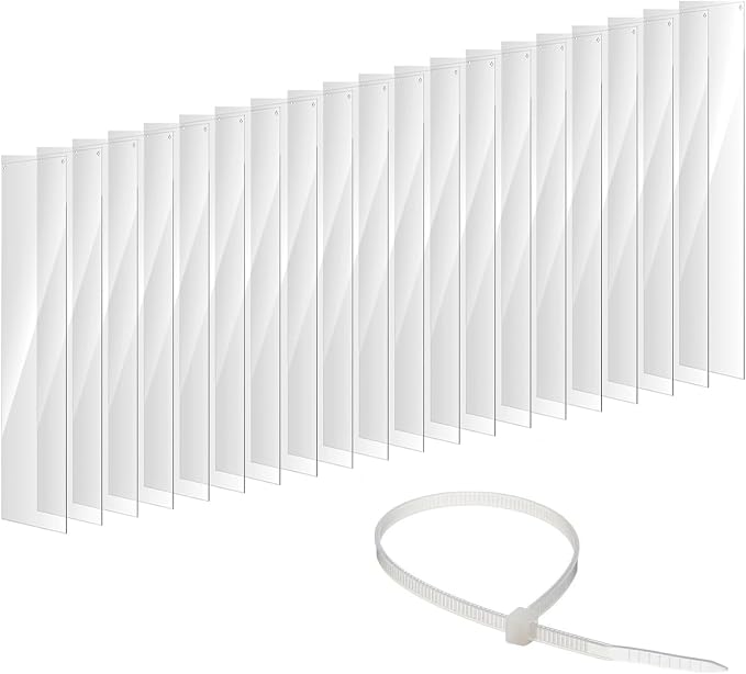 20Pcs Clear Cage Edge Liner Guinea Pig Cages, Size:14" x 4.5" | with Holes Zip Ties Urine Guard Side Ferret Cage Accessories for Rabbit Pet Hamster Rat and Other Small Animal
