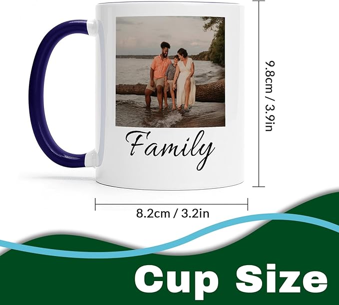 Custom Mug - Personalized Coffee Mug with Image, Logo, or Text | Custom Photo Cup | Customized 11 Oz Ceramic Tea Cup Taza Personalizadas Custom Gifts for Men & Women