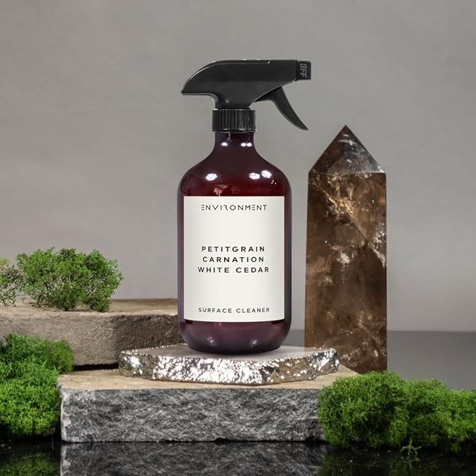 ENVIRONMENT Inspired by Designer Perfume DYPT Surface Cleaner, 16oz Luxury Surface Cleaner (Petitgrain | Carnation | White Cedar) Home Essentials, Scented Cleaning Products, Vegan & Cruelty-Free