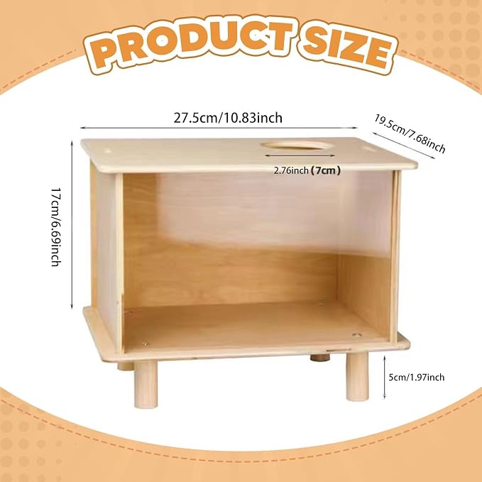 Hamster Digging Box - Sturdy Sand Bath & Hideout for Small Animals, Acrylic & ABS Plastic Play Container for Hamsters, Rats, Lemmings- Medium