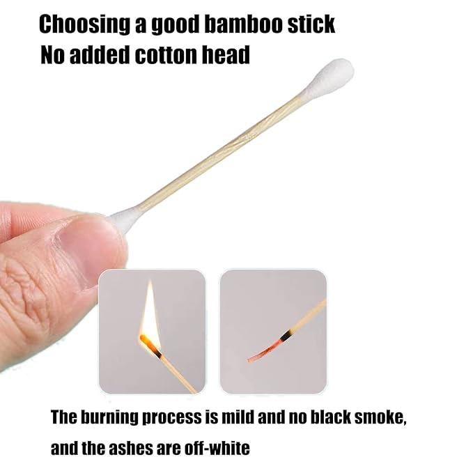 Thick Cotton Swabs,XL Size Natural Bamboo Cotton Buds,Organic Biodegradable, Large Double Tips Swabs, Extra Absorbent Cotton Swabs For Cleaning