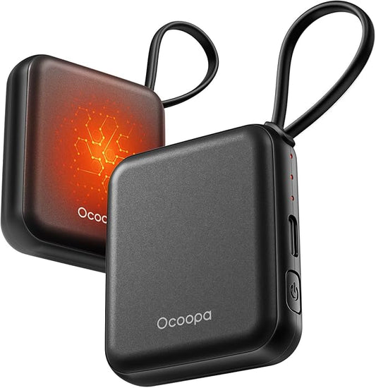 OCOOPA Hand Warmers Rechargeable, Smart Temp Control,100℉ -126℉, UL Safe, 7H*2 Long Battery, Small Palm-Sized Slim Fits Gloves, Purse, Camping, Travel, Cold Hands Gifts Women,UT5 Nano