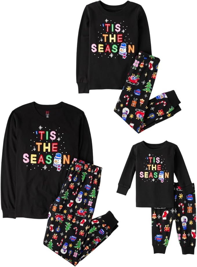 The Children’s Place Family Matching, Christmas and Holiday Pajama Sets, Cotton