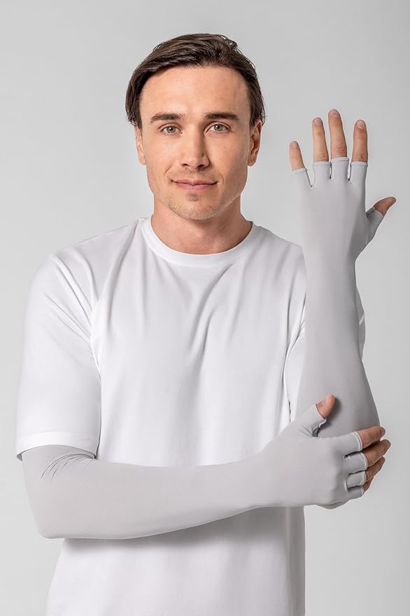 Coolibar Long Full Finger UV Sun Gloves - UPF 50+ Sun Protection - Culebra
