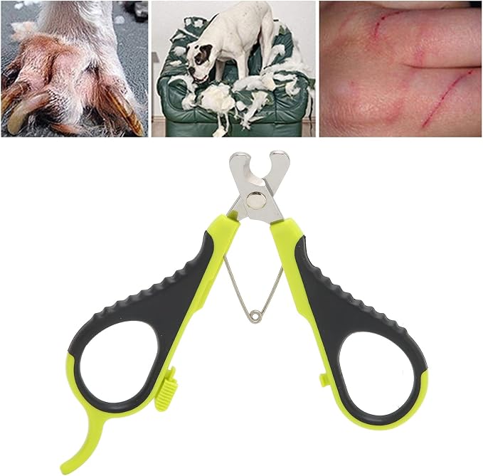 Dog Nail Clippers, Cat Claw Trimmer Professional Wider Blades Elbow Spring for Grooming for Cats for Kittens for Ferrets
