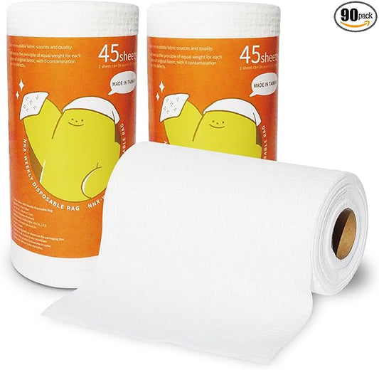 NNX Reusable Paper Towels 90 Count – OEKO-TEX Standard 100 Certified, Plant-Based Fiber, Washable Quick Dry Heavy Duty Kitchen Rags & Dish Cloths for Multi-Purpose Cleaning