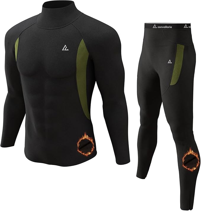 CL convallaria Thermal Underwear Long Johns Set Mens Winter Gift Hunting Gear Sport Base Layer Bottom Top