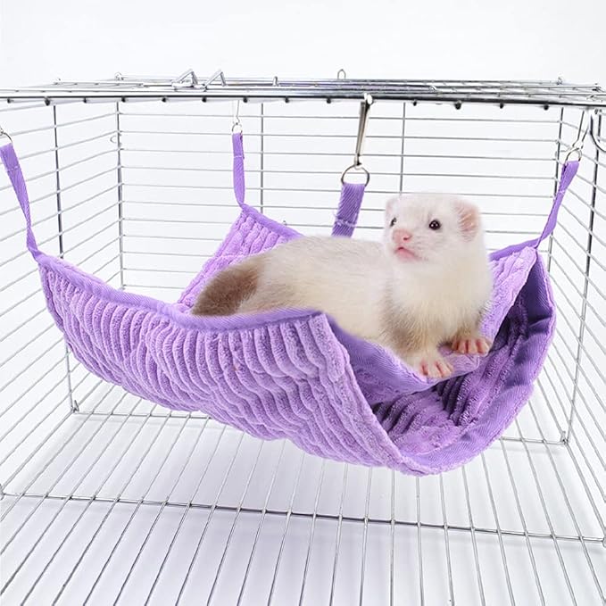 Large Ferret Hammock, Hanging Tunnel Bed for Cage Rats Chinchilla