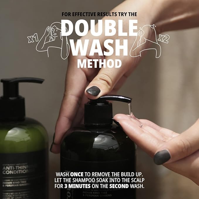 Common Ground Natural Anti-Thinning Shampoo, Sulphate, Paraben & Cruelty Free, Vegan, Plant-Based, Bergamot & Rosemary Scent, Kino Tree & Ginseng DHT Blockers, for All Hair Types, Men & Women