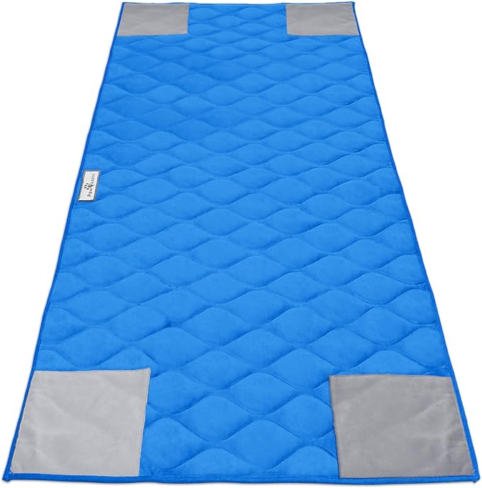 Paw Inspired PopCorner Washable Fleece Cage Liners, C&C 2x5, Blue | Reinforced Corners, Super Absorbent Mat, Bedding, Waterproof Bottom, Guinea Pigs, Ferrets, Rabbits, Hamsters, Small Animals