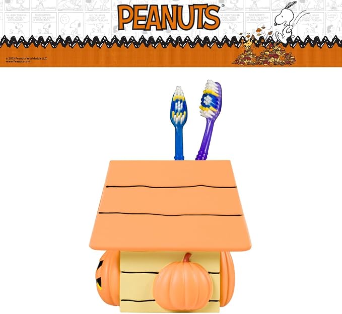 Peanuts Snoopy Toothbrush Holder - Makeup Brushes/Pens Tumbler, (Officially Licensed Product) by Franco