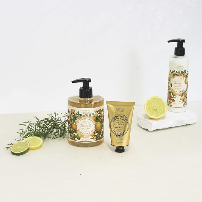 Panier des Sens – Provence Foaming Liquid Hand Wash & Moisturizing Hand Cream – Hand Soap and Lotion Set - with Coconut Oil, Shea Butter – French Hand Care – Gentle Formula – 97% Natural Ingredients