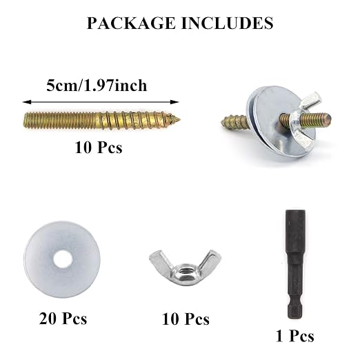 Bird Perch Screws Bird Cage Hardware 10 Sets & Drill Tool for Fixing Perch | Bird cage accessories for fixing perch, bird playground, food bowls feeder breeding box