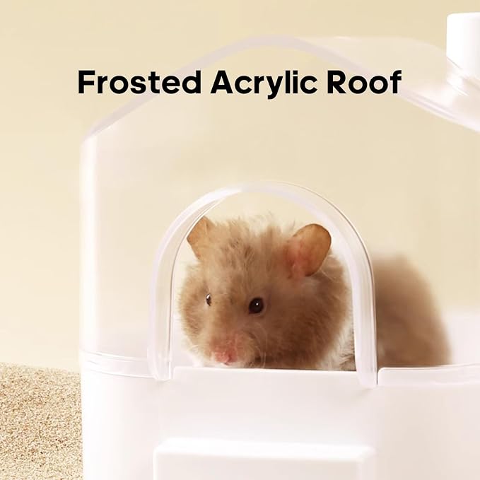 Hamster Sand Bath Container Large Acrylic Hamster Bath Box(Green) | Hamster Bathtub Digging Sand Container for Pygmy Hamsters, Chinchilla, Rats, Mice, Gerbils, Other Small Animal