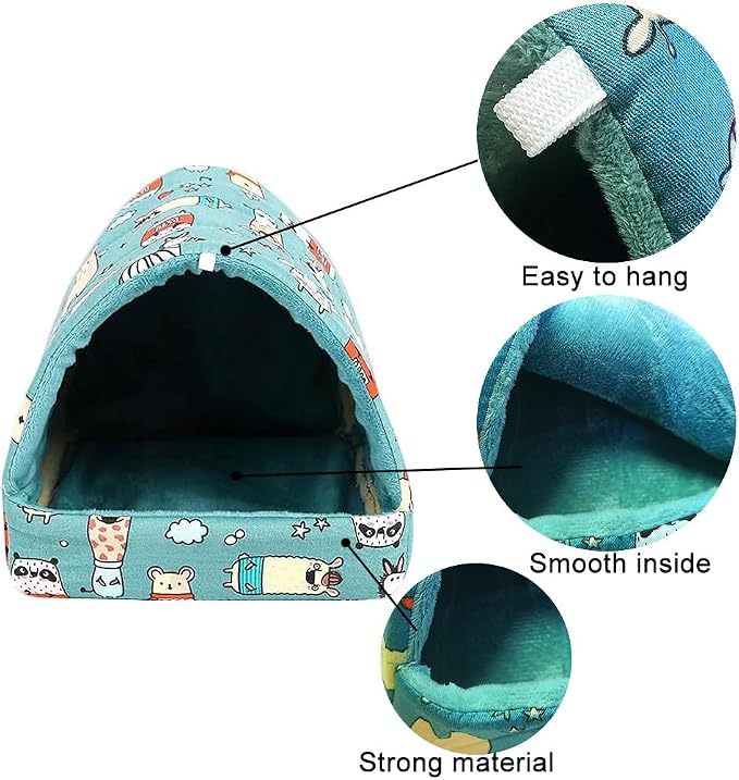 Guinea Pig Hideout Cozy Cotton Washable Tent for Small Animals | Hamster Bed, Portable House Cage Accessories Bunny Hedgehog Mouse Chinchillas Ferrets Bearded Dragons Rats (6.8"x7.4")