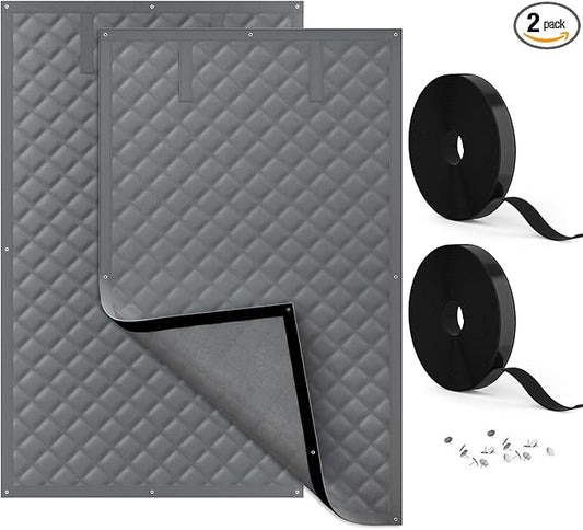 AGHIG Thermal Window Cover for Winter 2PCS, 47" X 63" Window Insulation Kit, Oxford Cloth Cotton Layer Window Covers for Winter to Keep Heat, Window Insulation for Winter Fits Up to 3 x 5 Ft Window