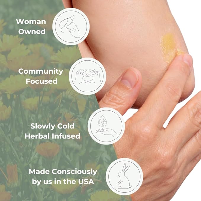 Ora's Amazing Herbal Foot Care Butter, Heel Balm, Foot Balm, Repair Cream for Dry Cracked Heels & Feet, Lavender, Tea Tree & Peppermint, 100% Recycled Plastic Jar, 2 oz
