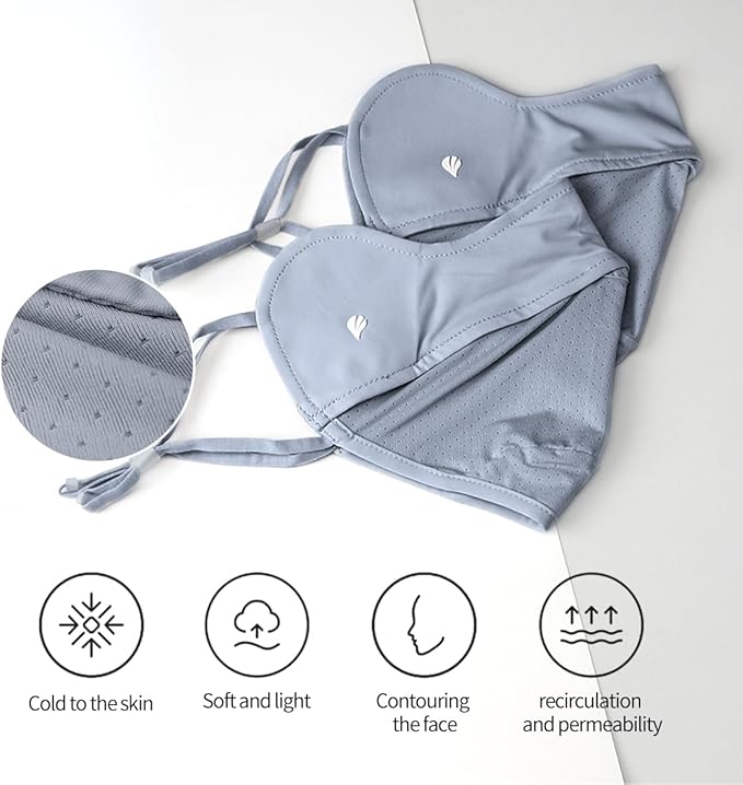 UPF 50+ UV Sun Protection Face Cover/Neck Balaclava Reusable Face Mask Dustproof Cooling Breathable