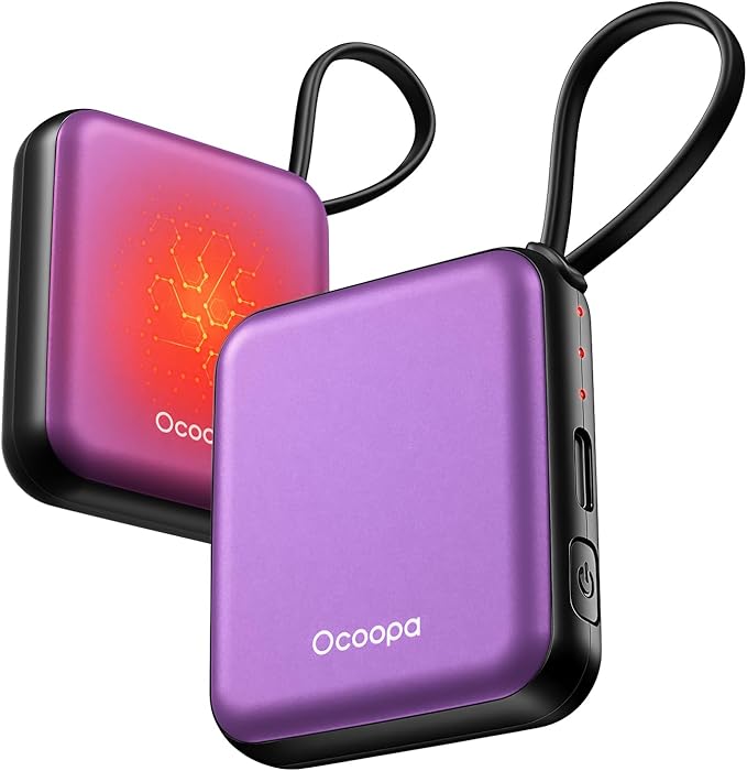 OCOOPA Hand Warmers Rechargeable, Smart Temp Control,100℉ -126℉, UL Safe, 7H*2 Long Battery, Small Palm-Sized Slim Fits Gloves, Purse, Camping, Travel, Cold Hands Gifts Women,UT5 Nano
