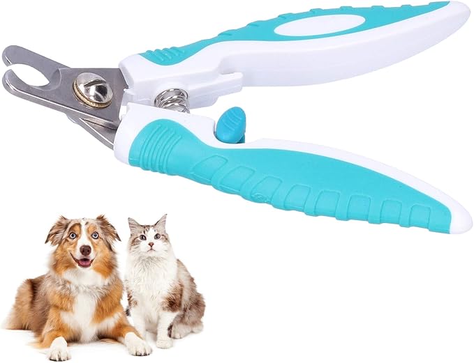 Cat Nail Clipper, Stainless Steel Cat Dog Animal Claw Trimmer Cutter Grooming Tool, Cat Claw Trimmer Cat Scissors Pet Nail Clippers for Cats Kitten Puppy Rabbit Bird Ferret