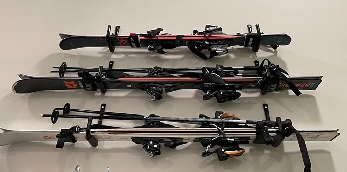 Garage Storage Ladders Hooks, 6 Pack Heavy Duty Utility Hanger, 9.8IN Wall Mount Rack Safely Holds 50 Pounds