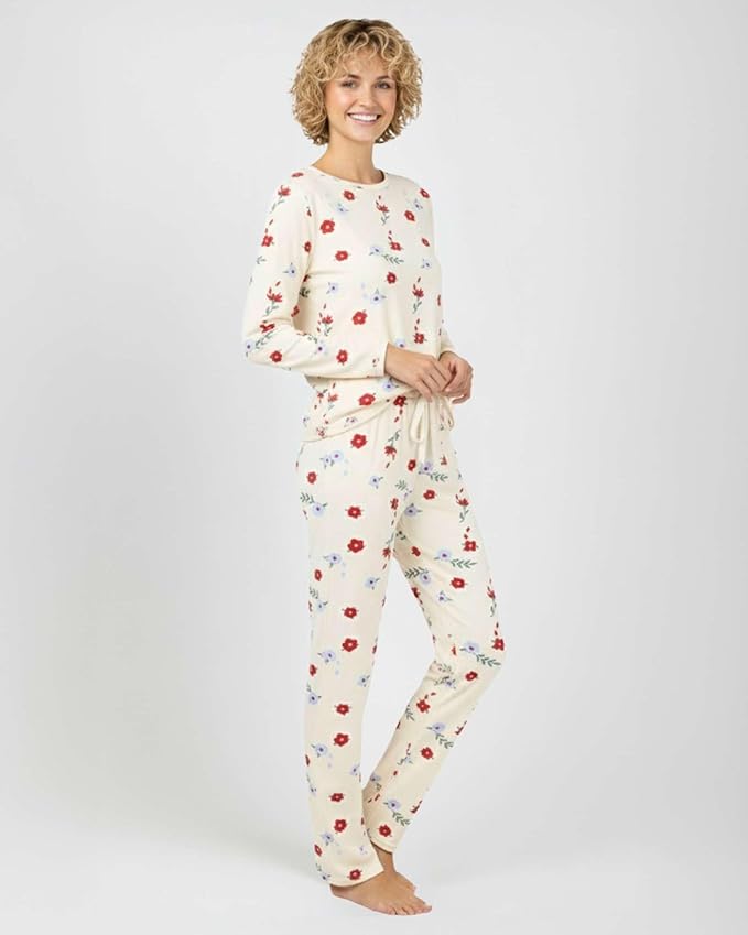 Real Essentials 2 Pack: Women's Comfy Pajama Sets - Short & Long Sleeve Ladies Loungewear Sleepwear PJs (Available In Plus)