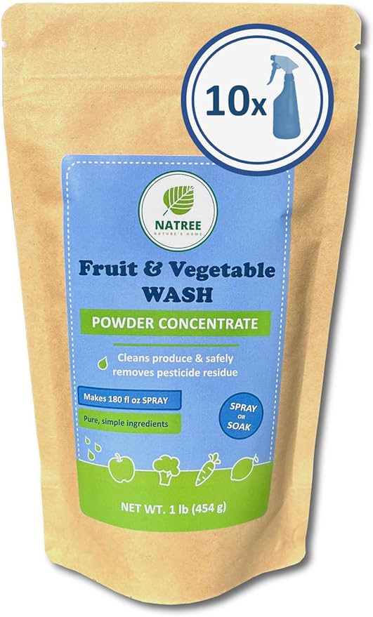 Fruit and Vegetable Wash - All Natural, Organic - Powder Concentrate 1 lb